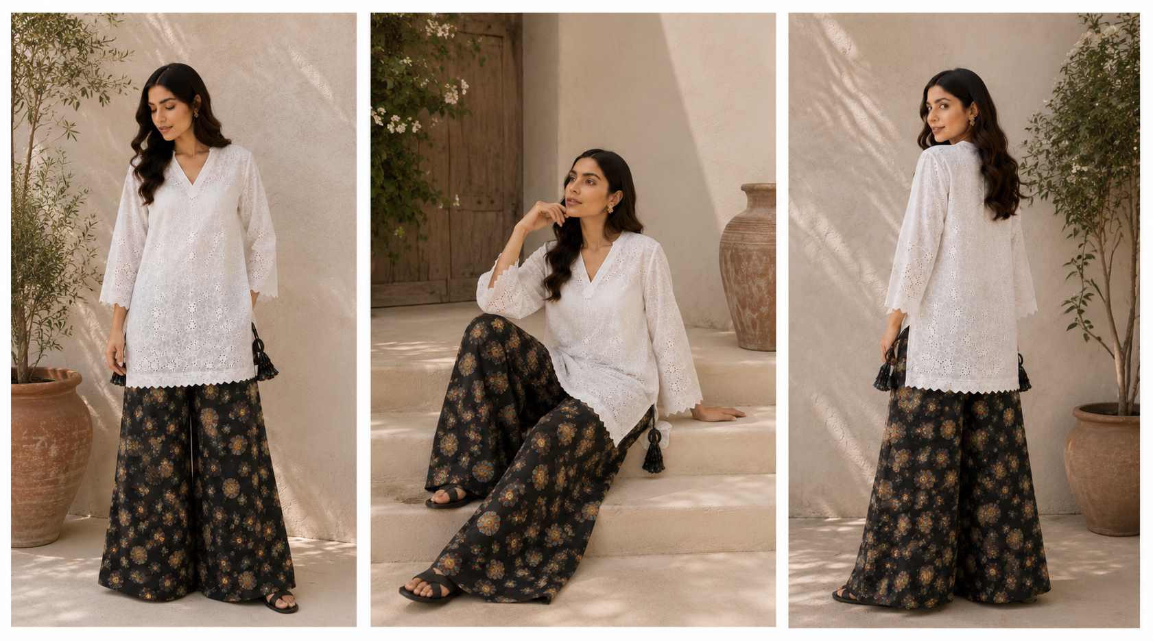 Chikankari Kurta & Sharara Set
