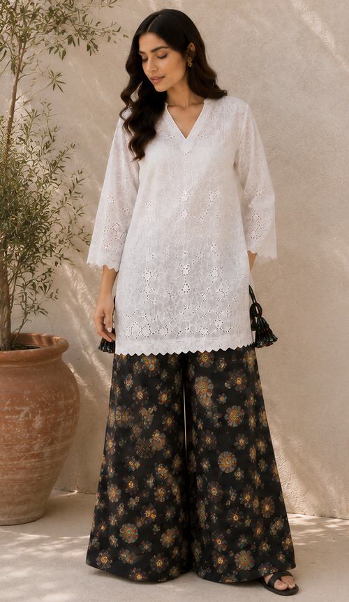 Chikankari Kurta & Sharara Set