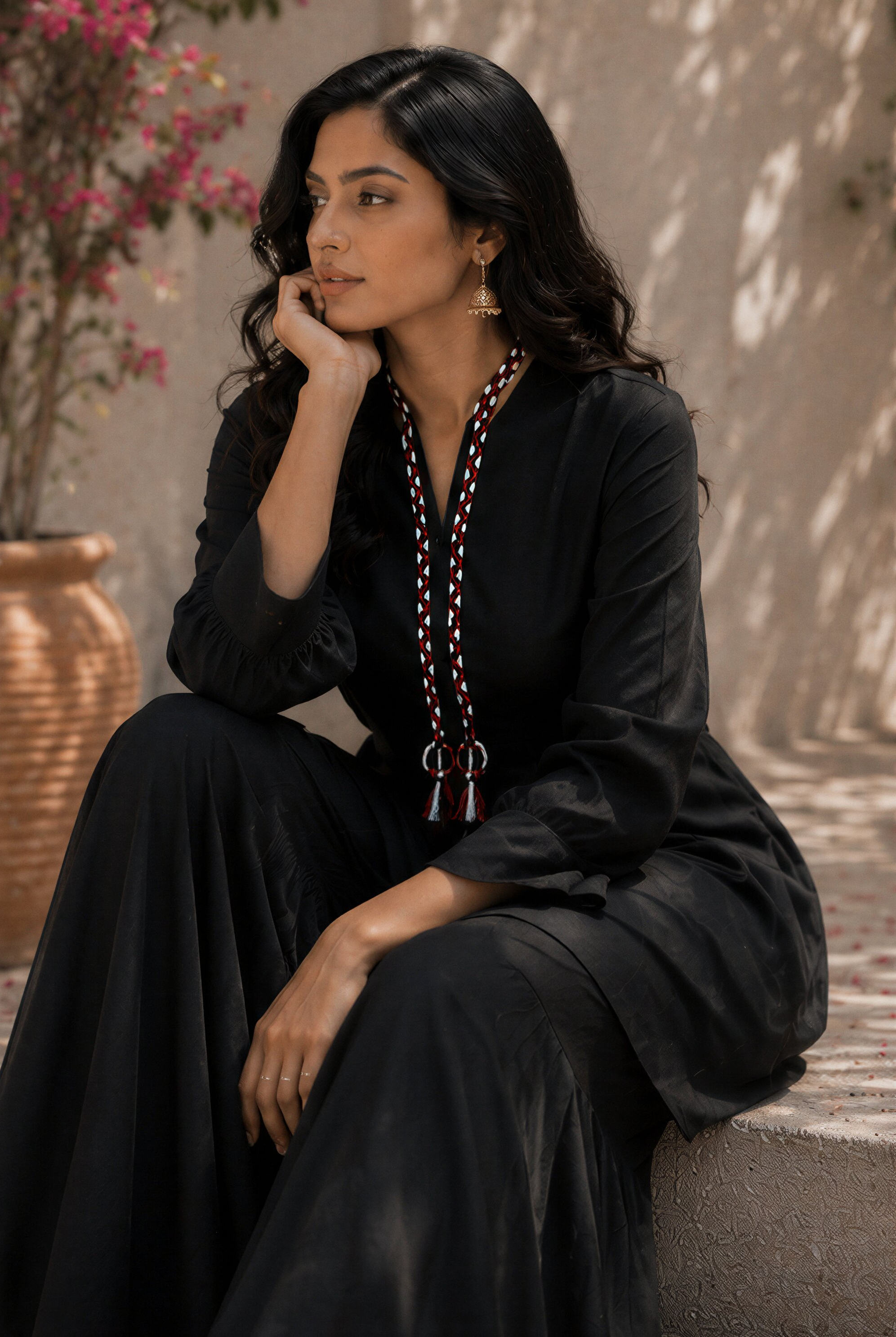 Black Sharara Set